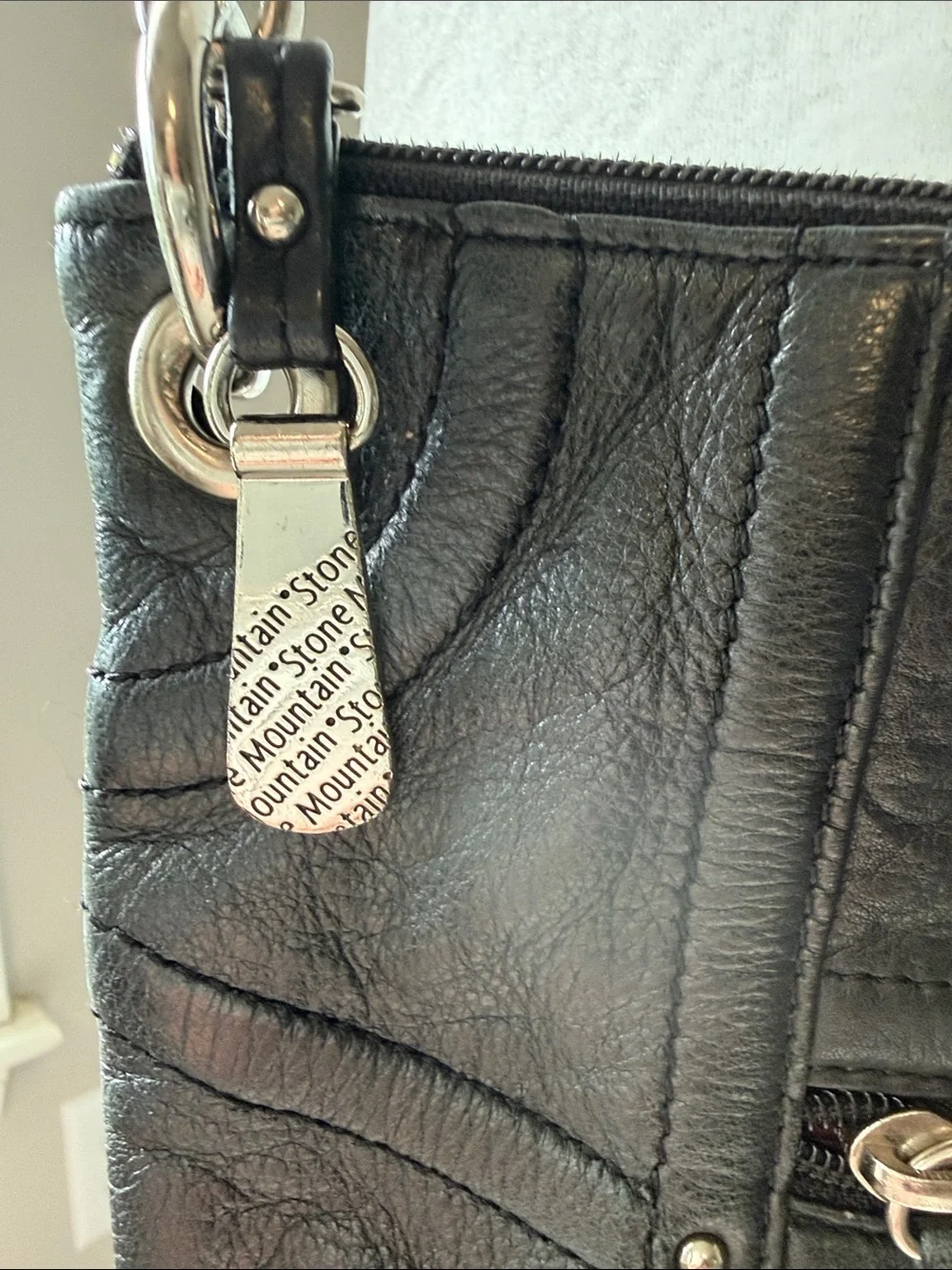 Classic Black Leather Crossbody Bag